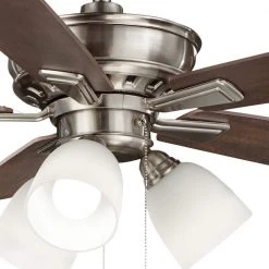 Vaurgas 44 in. LED Indoor Brushed Nickel Ceiling Fan with Light Kit by Hampton Bay -Hampton Bay Sales brushed nickel hampton bay ceiling fans with lights 68144 40 1000