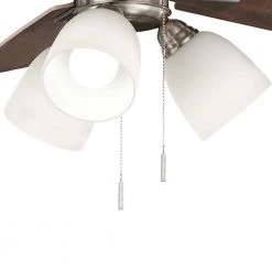 Vaurgas 44 in. LED Indoor Brushed Nickel Ceiling Fan with Light Kit by Hampton Bay -Hampton Bay Sales brushed nickel hampton bay ceiling fans with lights 68144 4f 1000