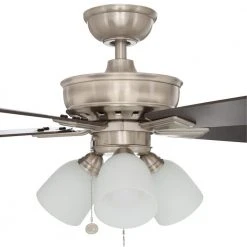 Vaurgas 44 in. LED Indoor Brushed Nickel Ceiling Fan with Light Kit by Hampton Bay -Hampton Bay Sales brushed nickel hampton bay ceiling fans with lights 68144 77 1000