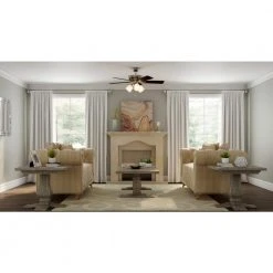 Vaurgas 44 in. LED Indoor Brushed Nickel Ceiling Fan with Light Kit by Hampton Bay -Hampton Bay Sales brushed nickel hampton bay ceiling fans with lights 68144 c3 1000