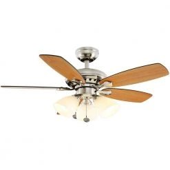 Luxenberg 36 in. LED Brushed Nickel Ceiling Fan by Hampton Bay -Hampton Bay Sales brushed nickel hampton bay ceiling fans with lights 91136 1d 1000