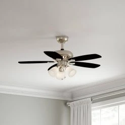 Luxenberg 36 in. LED Brushed Nickel Ceiling Fan by Hampton Bay -Hampton Bay Sales brushed nickel hampton bay ceiling fans with lights 91136 a0 1000