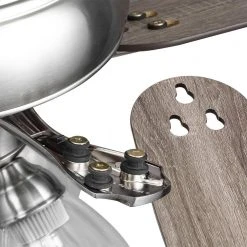 Rockport 52 in. Indoor LED Brushed Nickel Ceiling Fan with Light Kit, Downrod, and 5 Reversible Blades by Hampton Bay -Hampton Bay Sales brushed nickel hampton bay ceiling fans with lights 91850 66 1000