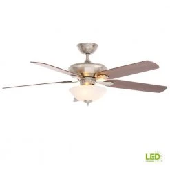 Flowe 52 in. Indoor LED Brushed Nickel Dry Rated Ceiling Fan with 5 Reversible Blades, Light Kit and Remote Control by Hampton Bay 21 Flowe 52 in. Indoor LED Brushed Nickel Dry Rated Ceiling Fan with 5 Reversible Blades, Light Kit and Remote Control by Hampton Bay -Hampton Bay Sales brushed nickel hampton bay ceiling fans with lights 99913 1f 1000
