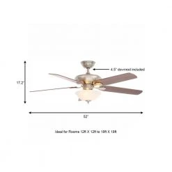 Flowe 52 in. Indoor LED Brushed Nickel Dry Rated Ceiling Fan with 5 Reversible Blades, Light Kit and Remote Control by Hampton Bay 15 Flowe 52 in. Indoor LED Brushed Nickel Dry Rated Ceiling Fan with 5 Reversible Blades, Light Kit and Remote Control by Hampton Bay -Hampton Bay Sales brushed nickel hampton bay ceiling fans with lights 99913 a0 1000