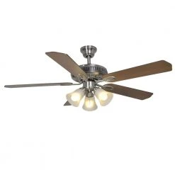 Glendale 52 in. LED Indoor Brushed Nickel Ceiling Fan with Light Kit by Hampton Bay -Hampton Bay Sales brushed nickel hampton bay ceiling fans with lights ag524 bn c3 1000