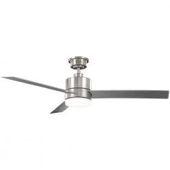 Madison 52 in. Integrated LED Brushed Nickel Ceiling Fan with Light and Remote Control with Color Changing Technology by Hampton Bay -Hampton Bay Sales brushed nickel hampton bay ceiling fans with lights ak30a bn c3 1000