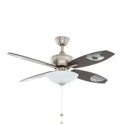 Everstar 44 in. Indoor Brushed Nickel Ceiling Fan with Light Kit by Hampton Bay -Hampton Bay Sales brushed nickel hampton bay ceiling fans with lights al54 bn 40 1000