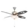 Everstar 44 in. Indoor Brushed Nickel Ceiling Fan with Light Kit by Hampton Bay