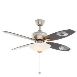 Everstar 44 in. Indoor Brushed Nickel Ceiling Fan with Light Kit by Hampton Bay