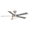 Sussex II 52 in. LED Brushed Nickel Ceiling Fan with Light and Remote Control by Hampton Bay