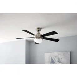 Sussex II 52 in. LED Brushed Nickel Ceiling Fan with Light and Remote Control by Hampton Bay -Hampton Bay Sales brushed nickel hampton bay ceiling fans with lights al694led bn e1 1000