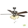 Sinclair 44 in. LED Indoor Brushed Nickel Ceiling Fan with Light Kit by Hampton Bay