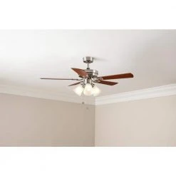 Sinclair 44 in. LED Indoor Brushed Nickel Ceiling Fan with Light Kit by Hampton Bay -Hampton Bay Sales brushed nickel hampton bay ceiling fans with lights al958 bn e1 1000