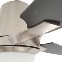 Stylique II 56 in. Indoor Brushed Nickel Ceiling Fan with Light Kit and Remote Control by Hampton Bay -Hampton Bay Sales brushed nickel hampton bay ceiling fans with lights al979 bn 1d 1000