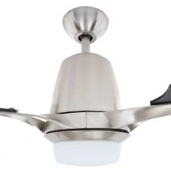 Stylique II 56 in. Indoor Brushed Nickel Ceiling Fan with Light Kit and Remote Control by Hampton Bay -Hampton Bay Sales brushed nickel hampton bay ceiling fans with lights al979 bn 40 1000