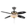 Everstar II 44 in. Indoor Brushed Nickel Ceiling Fan with Light Kit by Hampton Bay