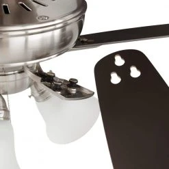 Wellton 54 in LED Brushed Nickel DC Motor Ceiling Fan with Light by Hampton Bay 17 Wellton 54 in LED Brushed Nickel DC Motor Ceiling Fan with Light by Hampton Bay -Hampton Bay Sales brushed nickel hampton bay ceiling fans with lights am588 bn 1f 1000