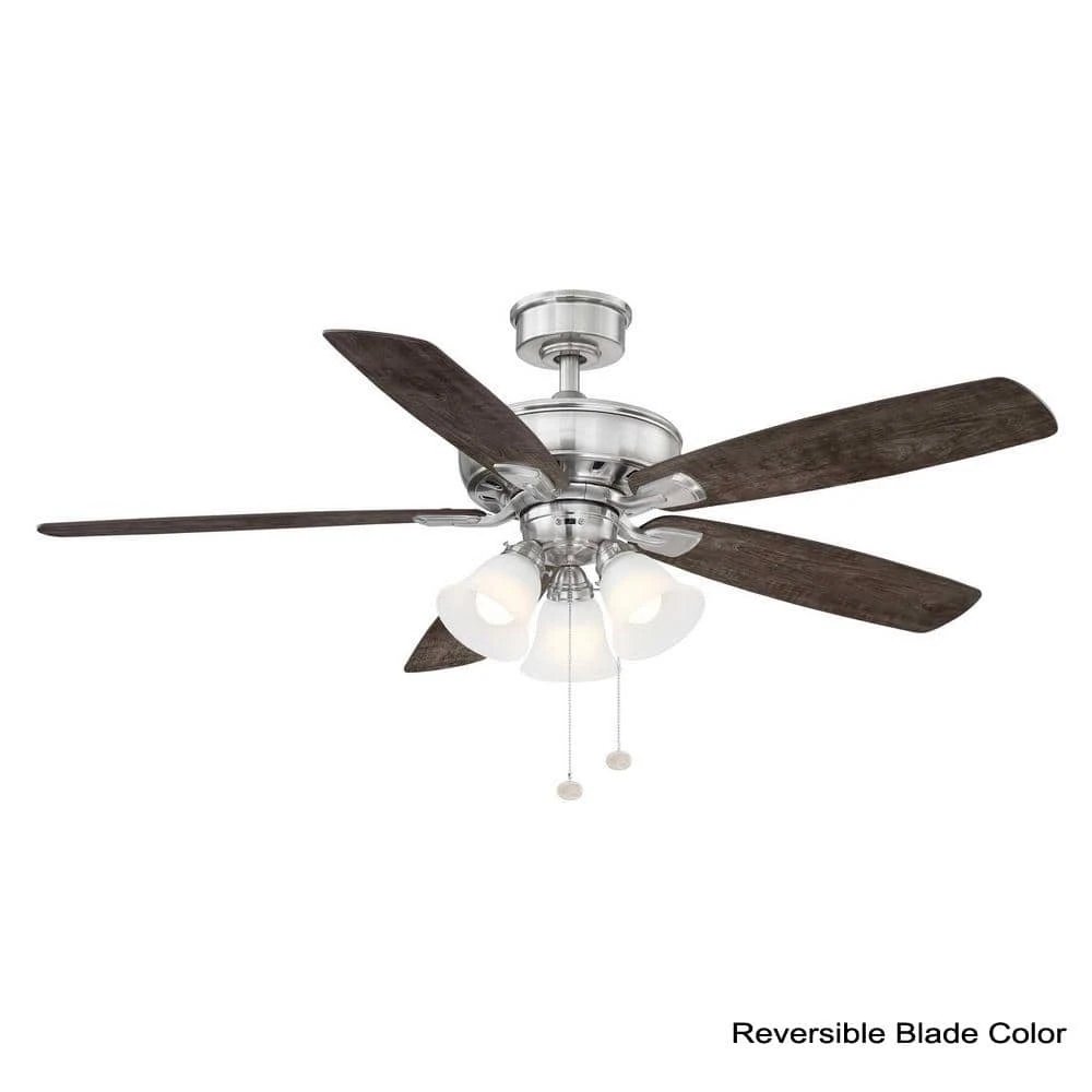 Wellton 54 in LED Brushed Nickel DC Motor Ceiling Fan with Light by Hampton Bay 3 Wellton 54 in LED Brushed Nickel DC Motor Ceiling Fan with Light by Hampton Bay - Image 3