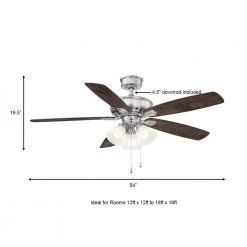 Wellton 54 in LED Brushed Nickel DC Motor Ceiling Fan with Light by Hampton Bay 13 Wellton 54 in LED Brushed Nickel DC Motor Ceiling Fan with Light by Hampton Bay -Hampton Bay Sales brushed nickel hampton bay ceiling fans with lights am588 bn a0 1000