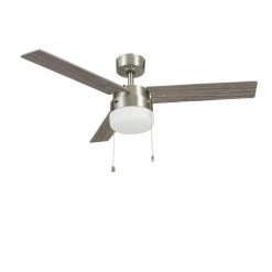 Montgomery II 44 in. Indoor Brushed Nickel Ceiling Fan with Light Kit by Hampton Bay