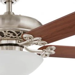 Edelweiss 52 in. Indoor Brushed Nickel Ceiling Fan with Light Kit by Hampton Bay 12 Edelweiss 52 in. Indoor Brushed Nickel Ceiling Fan with Light Kit by Hampton Bay -Hampton Bay Sales brushed nickel hampton bay ceiling fans with lights sw19028 ac bn 1d 1000