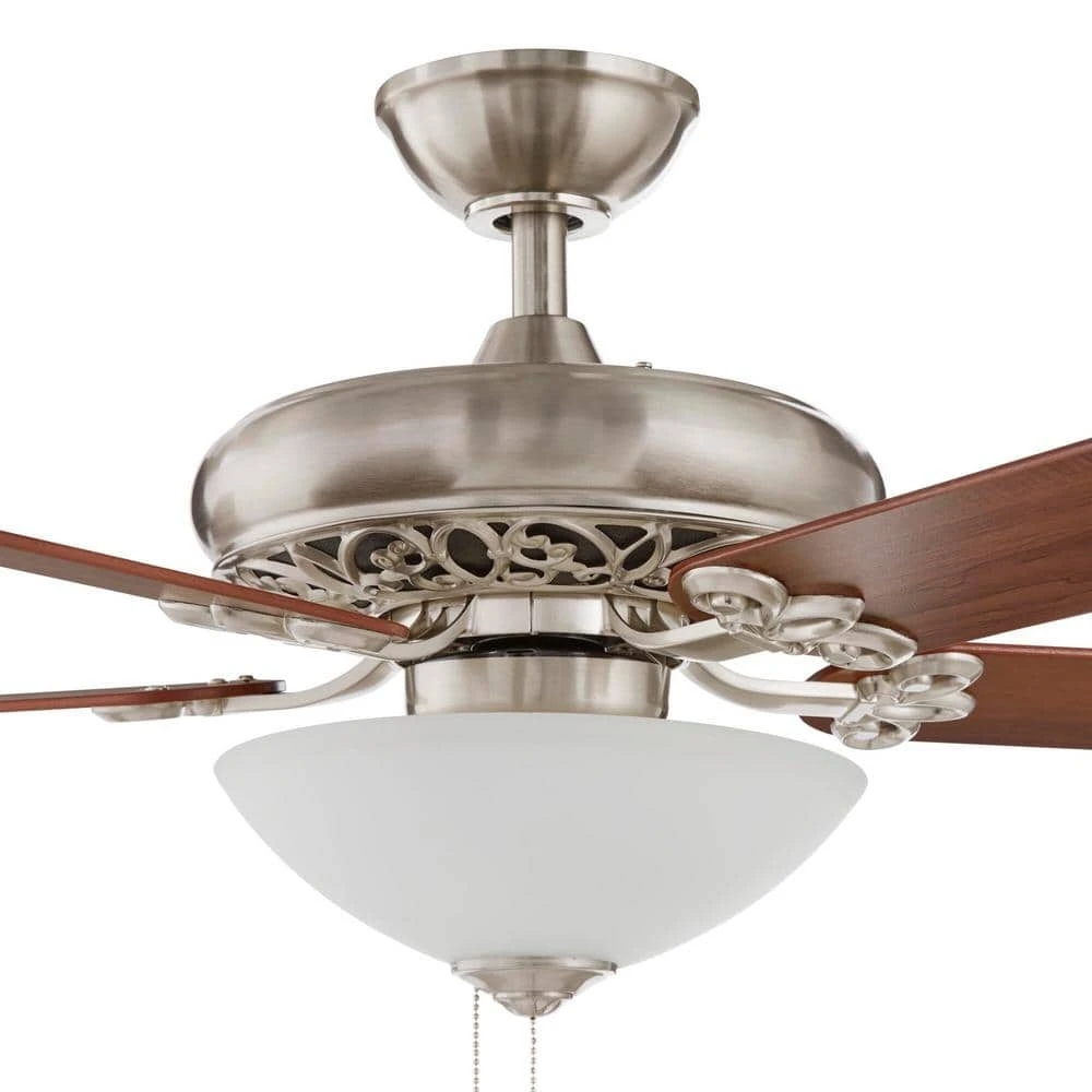 Edelweiss 52 in. Indoor Brushed Nickel Ceiling Fan with Light Kit by Hampton Bay 3 Edelweiss 52 in. Indoor Brushed Nickel Ceiling Fan with Light Kit by Hampton Bay - Image 3