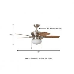 Embry Hills 42 in. Indoor Brushed Nickel Ceiling Fan with Light Kit by Hampton Bay -Hampton Bay Sales brushed nickel hampton bay ceiling fans with lights sw19129 abn a0 1000
