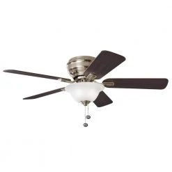 Hawkins II 44 in. LED Brushed Nickel Ceiling Fan with Light by Hampton Bay -Hampton Bay Sales brushed nickel hampton bay ceiling fans with lights yg204c bn c3 1000
