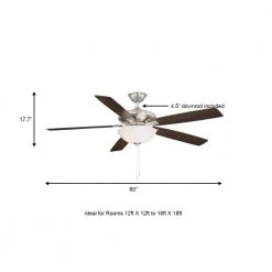 Abbeywood 60 in. LED Brushed Nickel Ceiling Fan With Light Kit by Hampton Bay 10 Abbeywood 60 in. LED Brushed Nickel Ceiling Fan With Light Kit by Hampton Bay -Hampton Bay Sales brushed nickel hampton bay ceiling fans with lights yg882a bn a0 1000