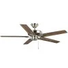 Bayfield 52 in. Indoor Brushed Nickel Dry Rated Downrod Ceiling Fan with 5 Reversible Blades by Hampton Bay