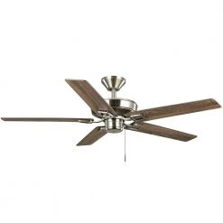 Bayfield 52 in. Indoor Brushed Nickel Dry Rated Downrod Ceiling Fan with 5 Reversible Blades by Hampton Bay