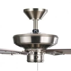 Bayfield 52 in. Indoor Brushed Nickel Dry Rated Downrod Ceiling Fan with 5 Reversible Blades by Hampton Bay -Hampton Bay Sales brushed nickel hampton bay ceiling fans without lights 52195 76 1000