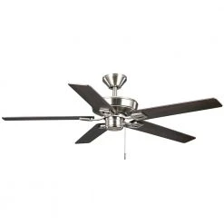 Bayfield 52 in. Indoor Brushed Nickel Dry Rated Downrod Ceiling Fan with 5 Reversible Blades by Hampton Bay -Hampton Bay Sales brushed nickel hampton bay ceiling fans without lights 52195 c3 1000