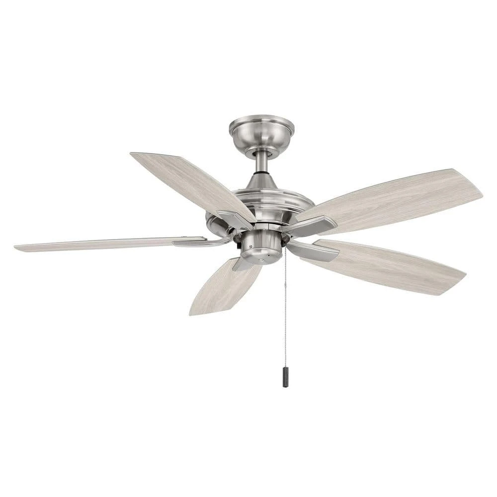 Gazebo III 42 in. Indoor/Outdoor Brushed Nickel Ceiling Fan with Pull Chains Included by Hampton Bay 2 Gazebo III 42 in. Indoor/Outdoor Brushed Nickel Ceiling Fan with Pull Chains Included by Hampton Bay - Image 2