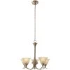 Santa Rita 5-Light Brushed Nickel Chandelier with Glass Shades by Hampton Bay