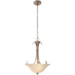 Santa Rita 2-Light Brushed Nickel Inverted Pendant with Glass Shade by Hampton Bay -Hampton Bay Sales brushed nickel hampton bay chandeliers 19710 000 1d 1000