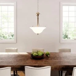 Santa Rita 2-Light Brushed Nickel Inverted Pendant with Glass Shade by Hampton Bay -Hampton Bay Sales brushed nickel hampton bay chandeliers 19710 000 d4 1000