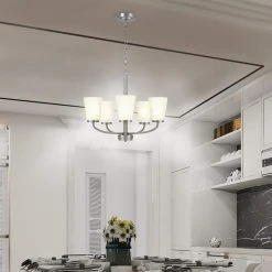 5-Light Brushed Nickel Chandelier by Hampton Bay 9 5-Light Brushed Nickel Chandelier by Hampton Bay -Hampton Bay Sales brushed nickel hampton bay chandeliers 21095 000 1f 1000