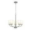 5-Light Brushed Nickel Chandelier by Hampton Bay