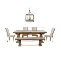 Boswell Quarter 14 in. 3-Light Brushed Nickel Farmhouse Square Chandelier with Painted Weathered Gray Wood Accents by Hampton Bay -Hampton Bay Sales brushed nickel hampton bay chandeliers 7948hdcdi a0 1000