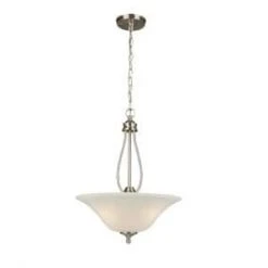 Kensley Park 3-Light Brushed Nickel Pendant by Hampton Bay