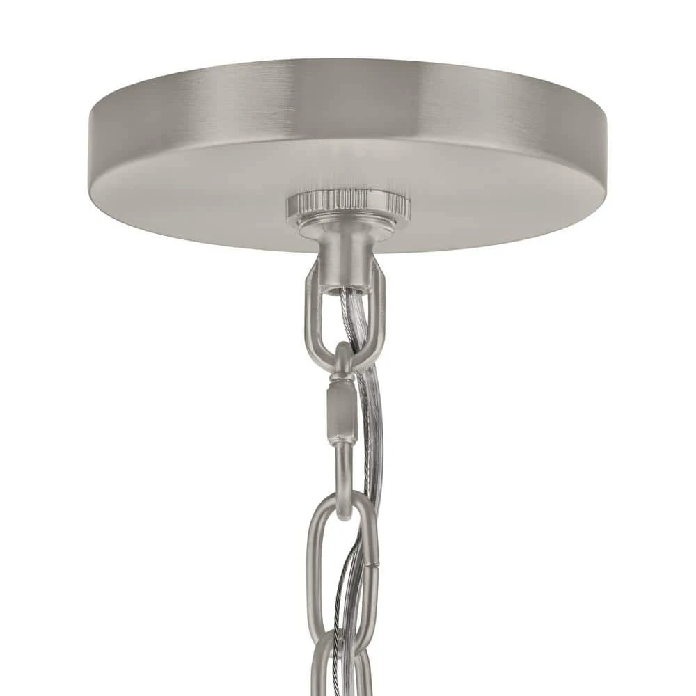 Kendall Manor 5-Light Brushed Nickel Dining Room Chandelier with Clear Glass Shades by Hampton Bay 5 Kendall Manor 5-Light Brushed Nickel Dining Room Chandelier with Clear Glass Shades by Hampton Bay - Image 5