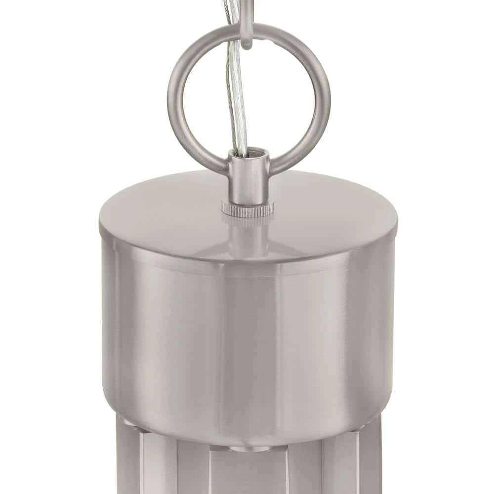 Kendall Manor 5-Light Brushed Nickel Dining Room Chandelier with Clear Glass Shades by Hampton Bay 4 Kendall Manor 5-Light Brushed Nickel Dining Room Chandelier with Clear Glass Shades by Hampton Bay - Image 4