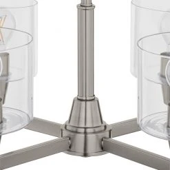 Oron 4-Light Brushed Nickel Reversible Chandelier with Clear Glass Shades, Dining Room Chandelier by Hampton Bay -Hampton Bay Sales brushed nickel hampton bay chandeliers hdp12069bn 1d 1000