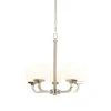 5-Light Brushed Nickel Chandelier with Frosted Glass Shades by Hampton Bay