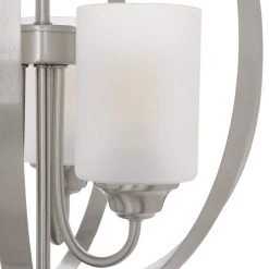 Findlay 3-Light Brushed Nickel Chandelier with Etched White Glass Shades by Hampton Bay 24 Findlay 3-Light Brushed Nickel Chandelier with Etched White Glass Shades by Hampton Bay -Hampton Bay Sales brushed nickel hampton bay chandeliers wb1002 cl 1f 1000