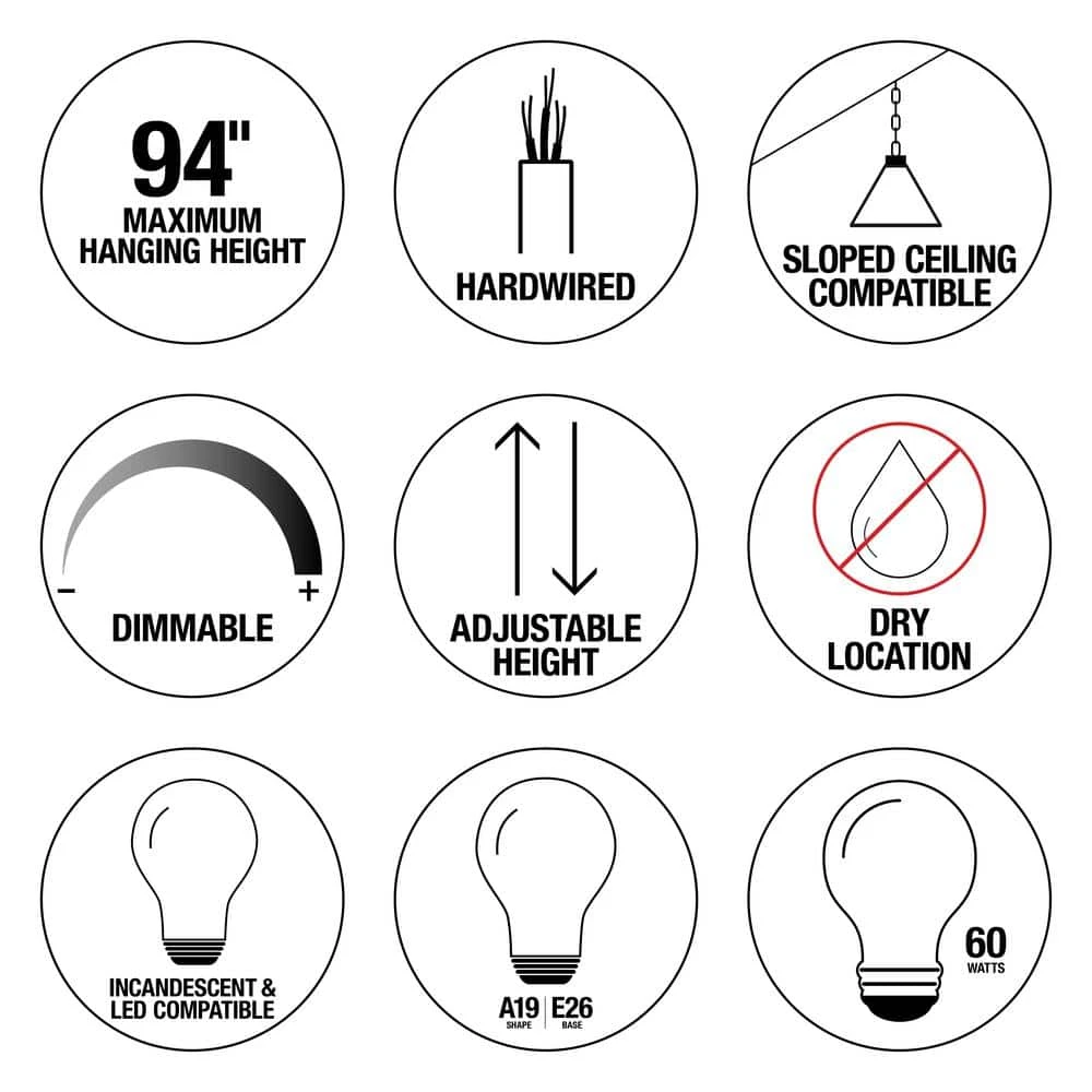 Findlay 3-Light Brushed Nickel Chandelier with Etched White Glass Shades by Hampton Bay 3 Findlay 3-Light Brushed Nickel Chandelier with Etched White Glass Shades by Hampton Bay - Image 3