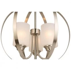 Findlay 3-Light Brushed Nickel Chandelier with Etched White Glass Shades by Hampton Bay 23 Findlay 3-Light Brushed Nickel Chandelier with Etched White Glass Shades by Hampton Bay -Hampton Bay Sales brushed nickel hampton bay chandeliers wb1002 cl 4f 1000