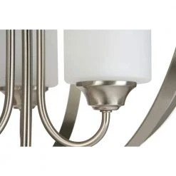 Findlay 3-Light Brushed Nickel Chandelier with Etched White Glass Shades by Hampton Bay 22 Findlay 3-Light Brushed Nickel Chandelier with Etched White Glass Shades by Hampton Bay -Hampton Bay Sales brushed nickel hampton bay chandeliers wb1002 cl c3 1000